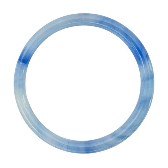 🆕Blue Jade Glass Bangle Bracelet - Picture 2 of 5